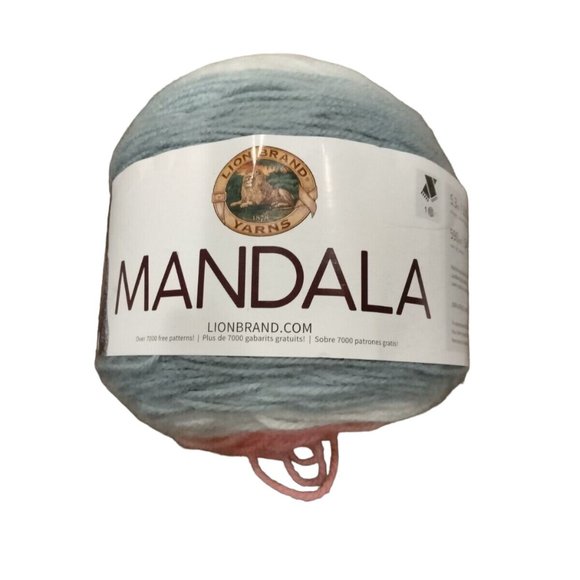 Lionbrand Other - Mandala Unicorn Yarn Gray silver white pale pink hot pink Gorgeous New